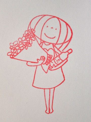 Clearstamp bouquet print